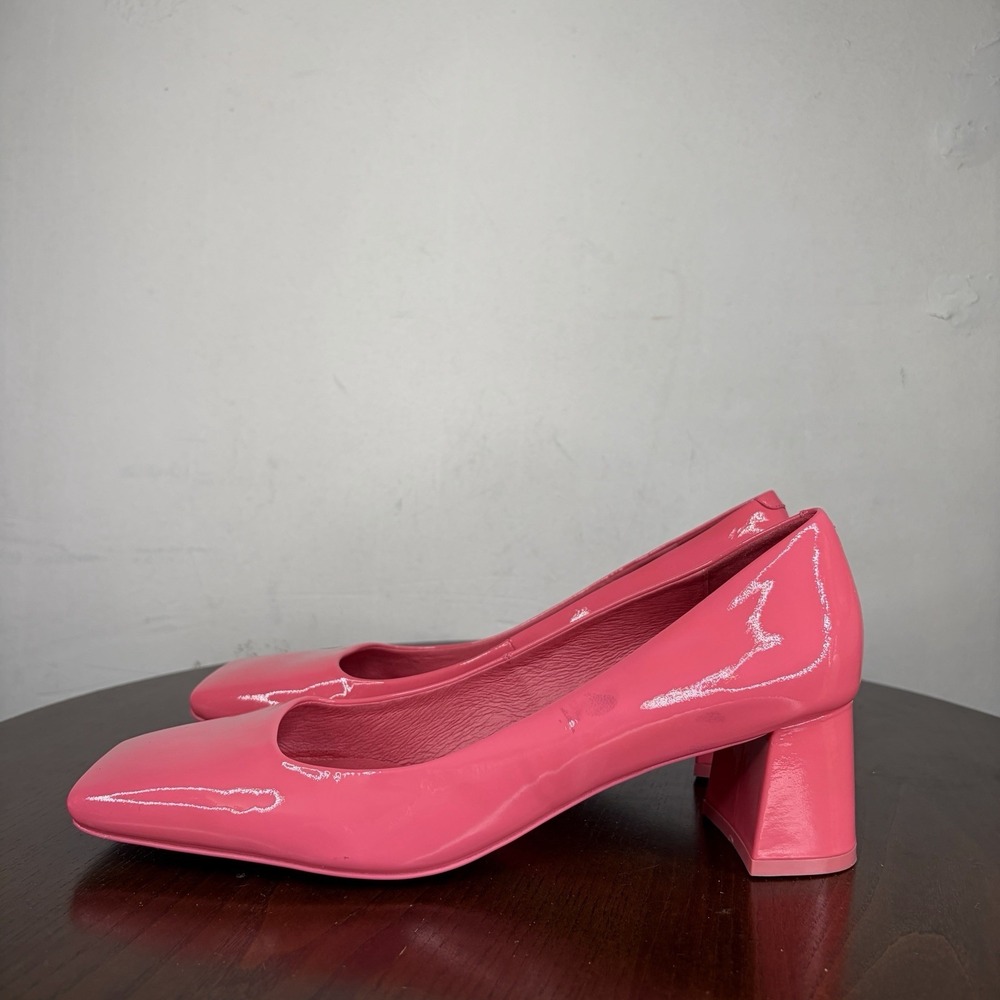 Jeffrey  Campbell Pump Heel Shoes Women's 10 Pink Patent Leather Square Toes
